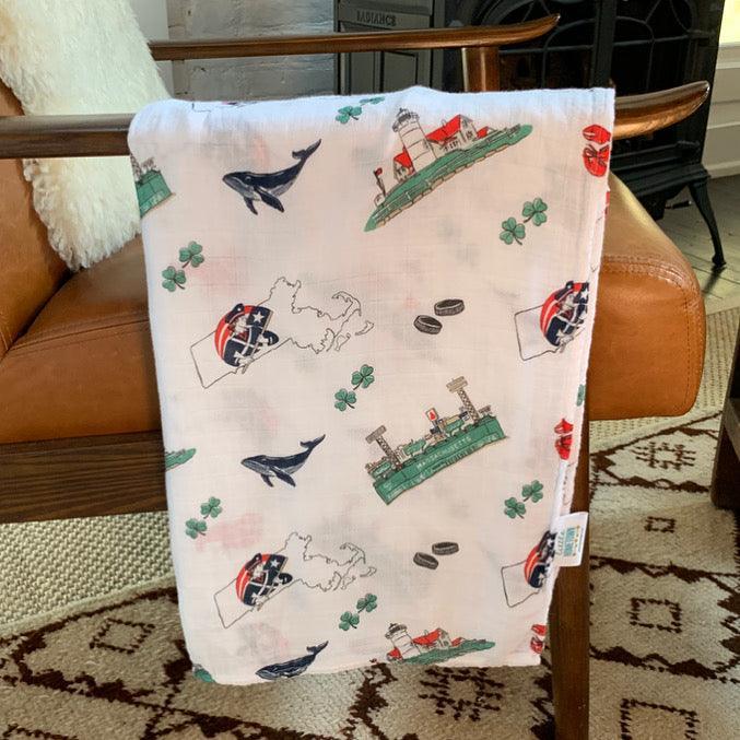 Massachusetts Baby Muslin Swaddle Receiving Blanket-thumbmail-6