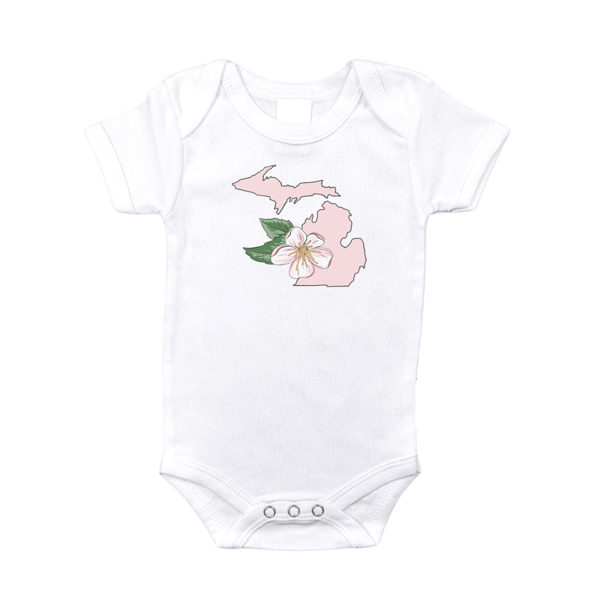 Michigan Apple Blossom Baby Onesie-thumbmail-1