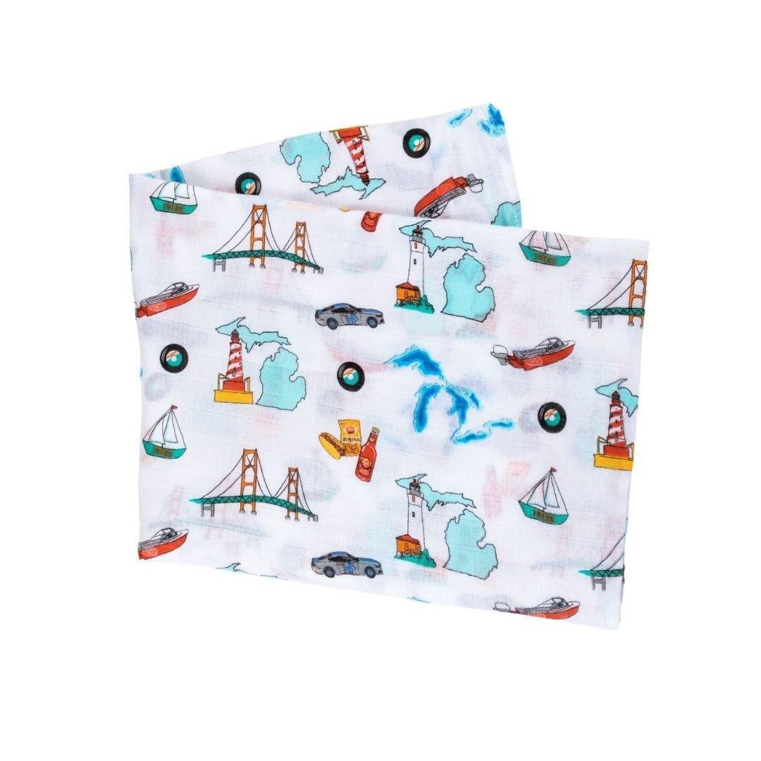 Michigan Baby Muslin Swaddle Receiving Blanket-thumbmail-3