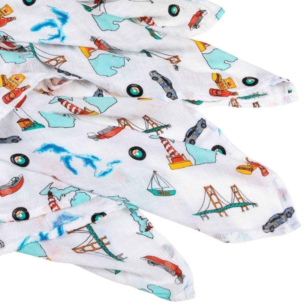 Michigan Baby Muslin Swaddle Receiving Blanket-thumbmail-6