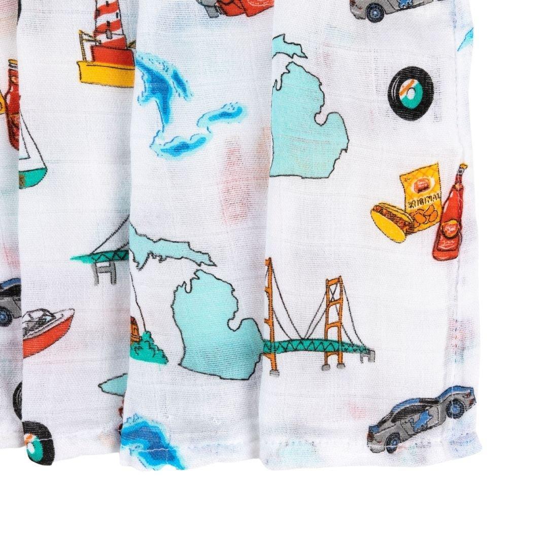 Michigan Baby Muslin Swaddle Receiving Blanket-thumbmail-7