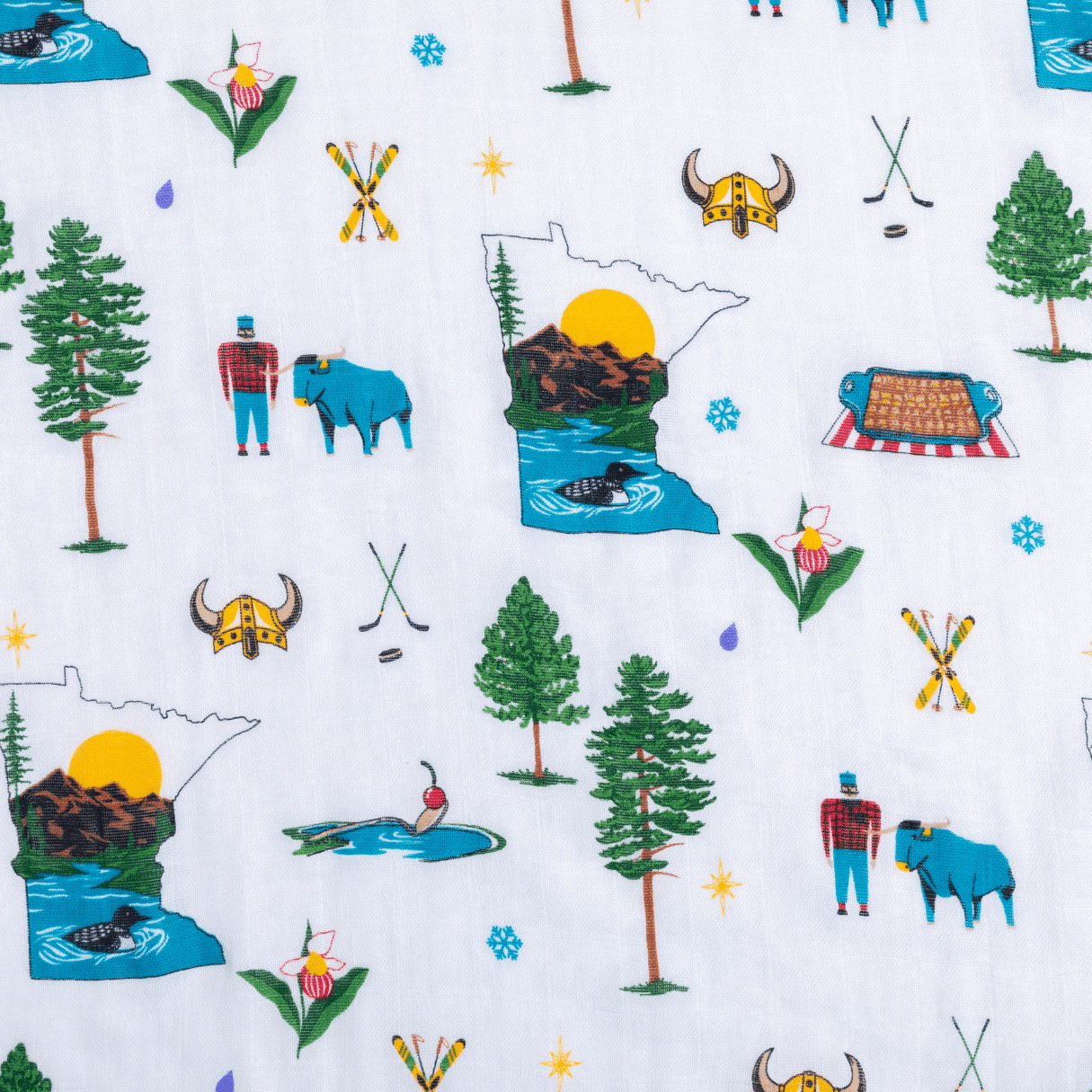 Minnesota Baby Muslin Swaddle Receiving Blanket-thumbmail-4