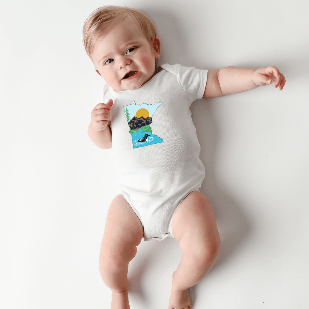 Minnesota Loon Baby Onesie-thumbmail-2