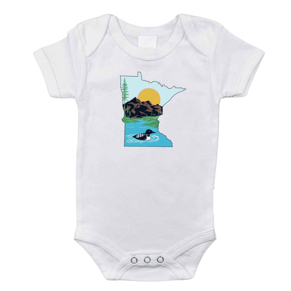 Minnesota Loon Baby Onesie-thumbmail-1