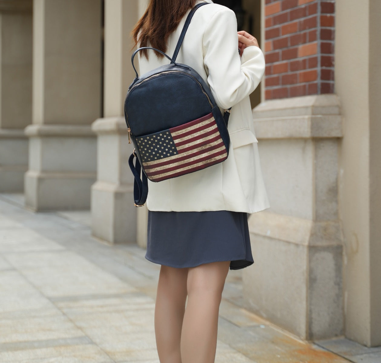 Briella Flag Print Backpack-thumbmail-1