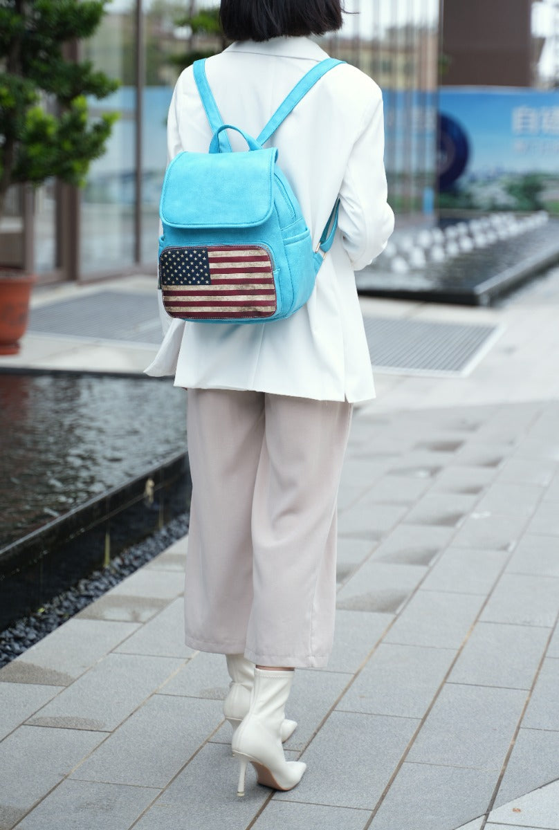 Regina Printed Flag Backpack-thumbmail-1