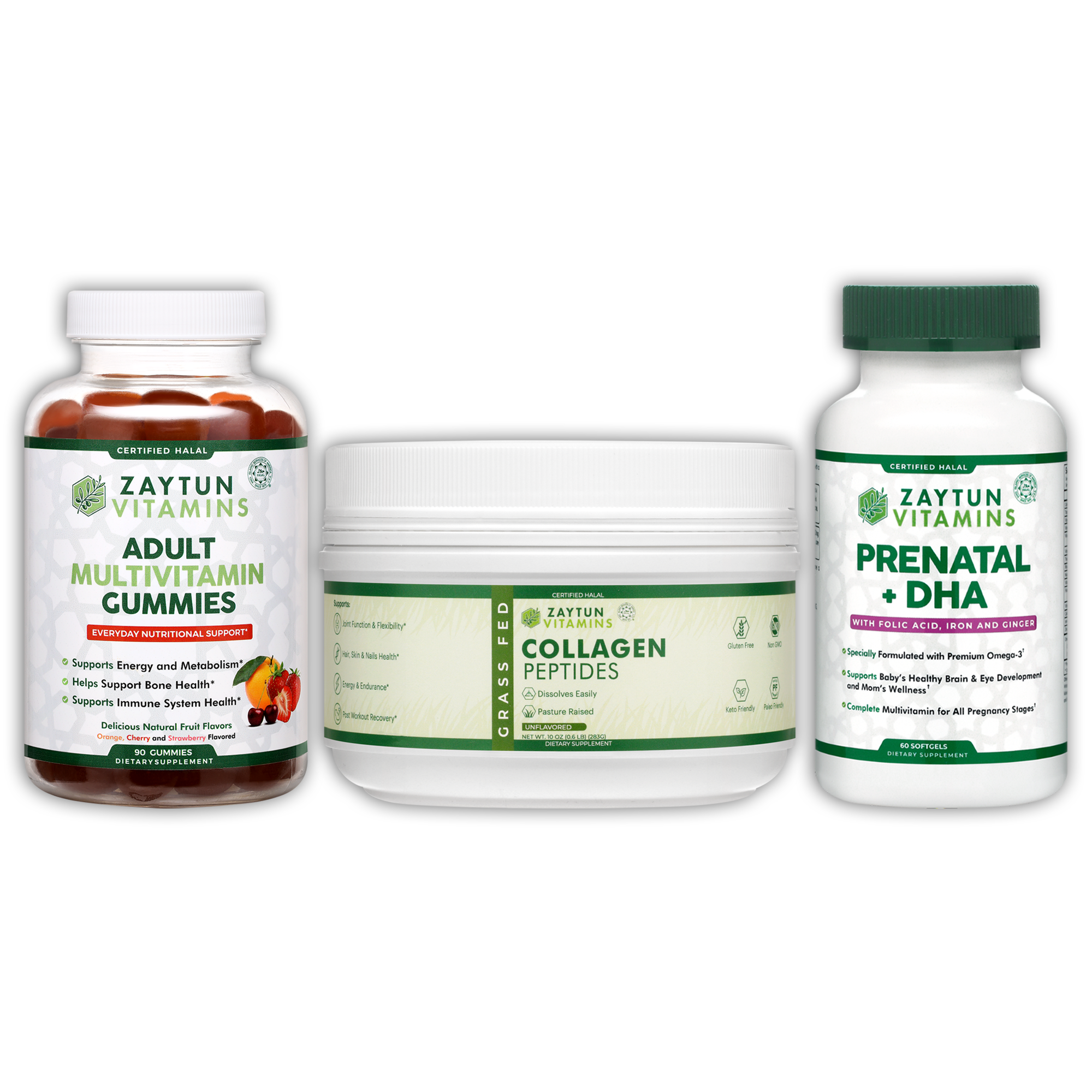 Adult Multivitamins + Collagen Peptides + Prenatal DHA Bundle-thumbmail-5