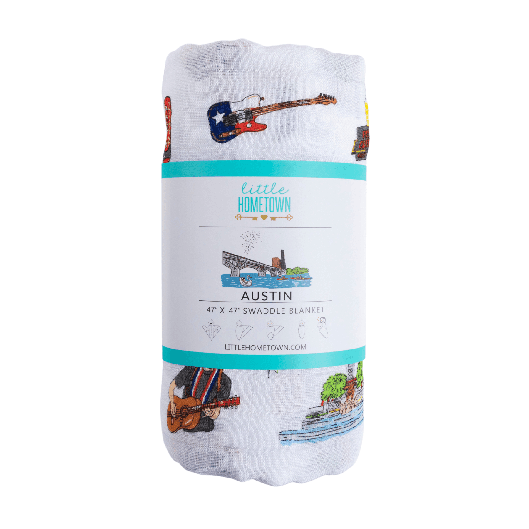 Muslin Swaddle Baby Blanket: Austin-thumbmail-2