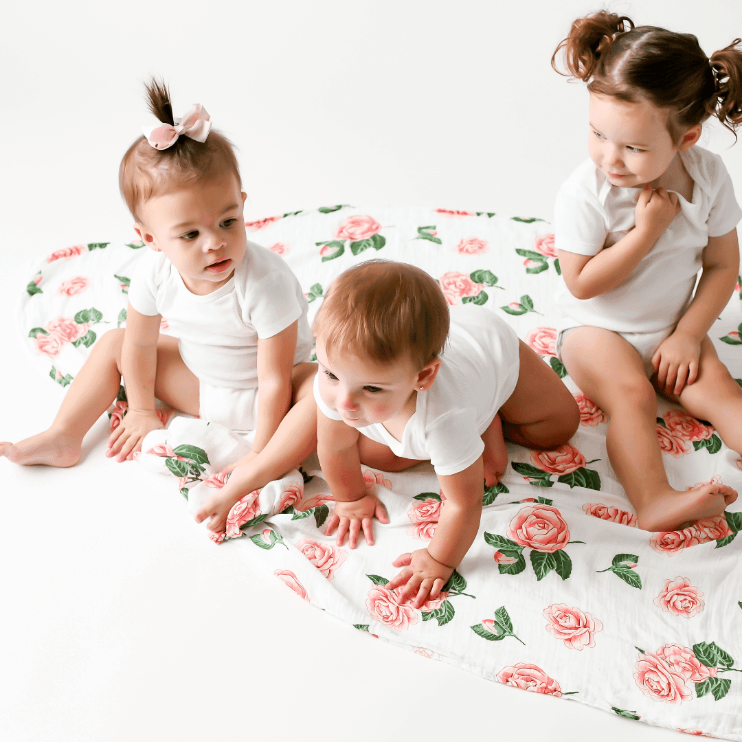 Muslin Swaddle Baby Blanket: Camellia-thumbmail-1