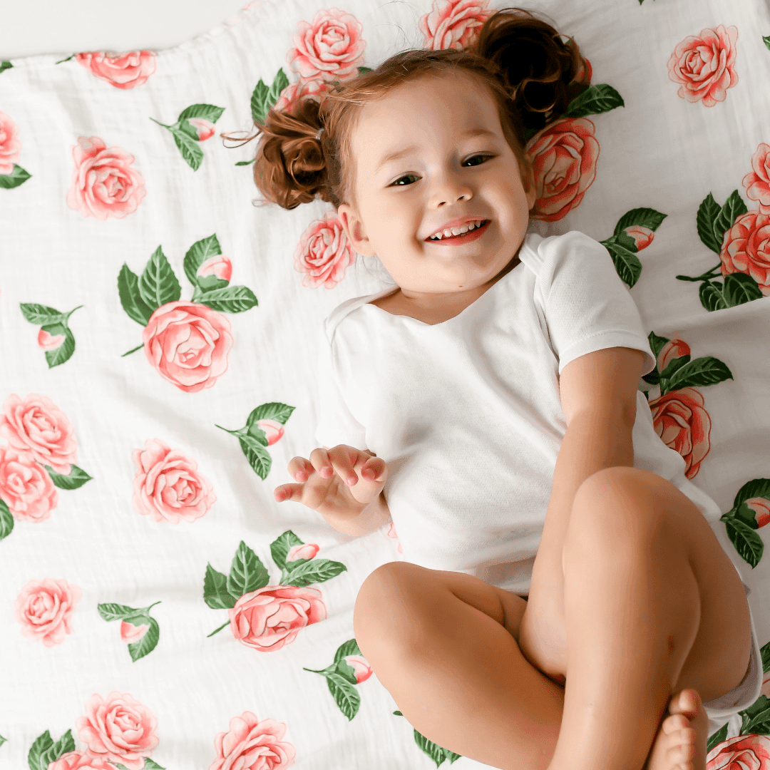 Muslin Swaddle Baby Blanket: Camellia-thumbmail-2