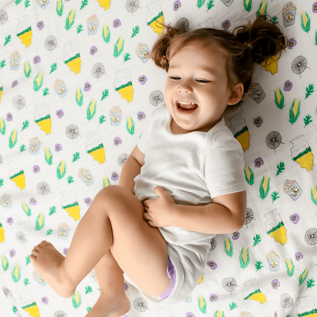 Muslin Swaddle Baby Blanket: Illinois Baby-thumbmail-6