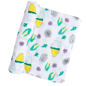 Muslin Swaddle Baby Blanket: Illinois Baby-thumbmail-7