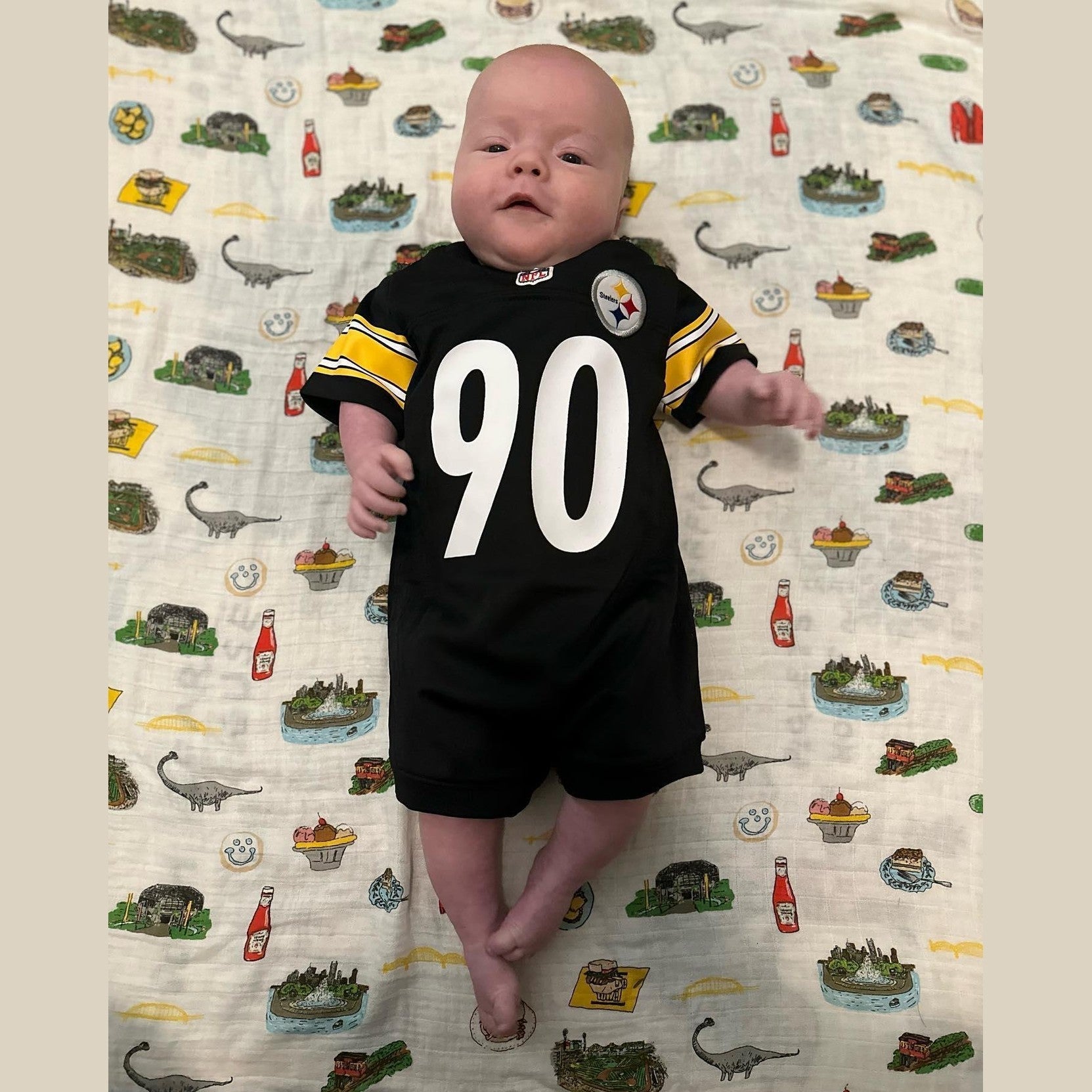 Muslin Swaddle Baby Blanket: Pittsburgh-thumbmail-5