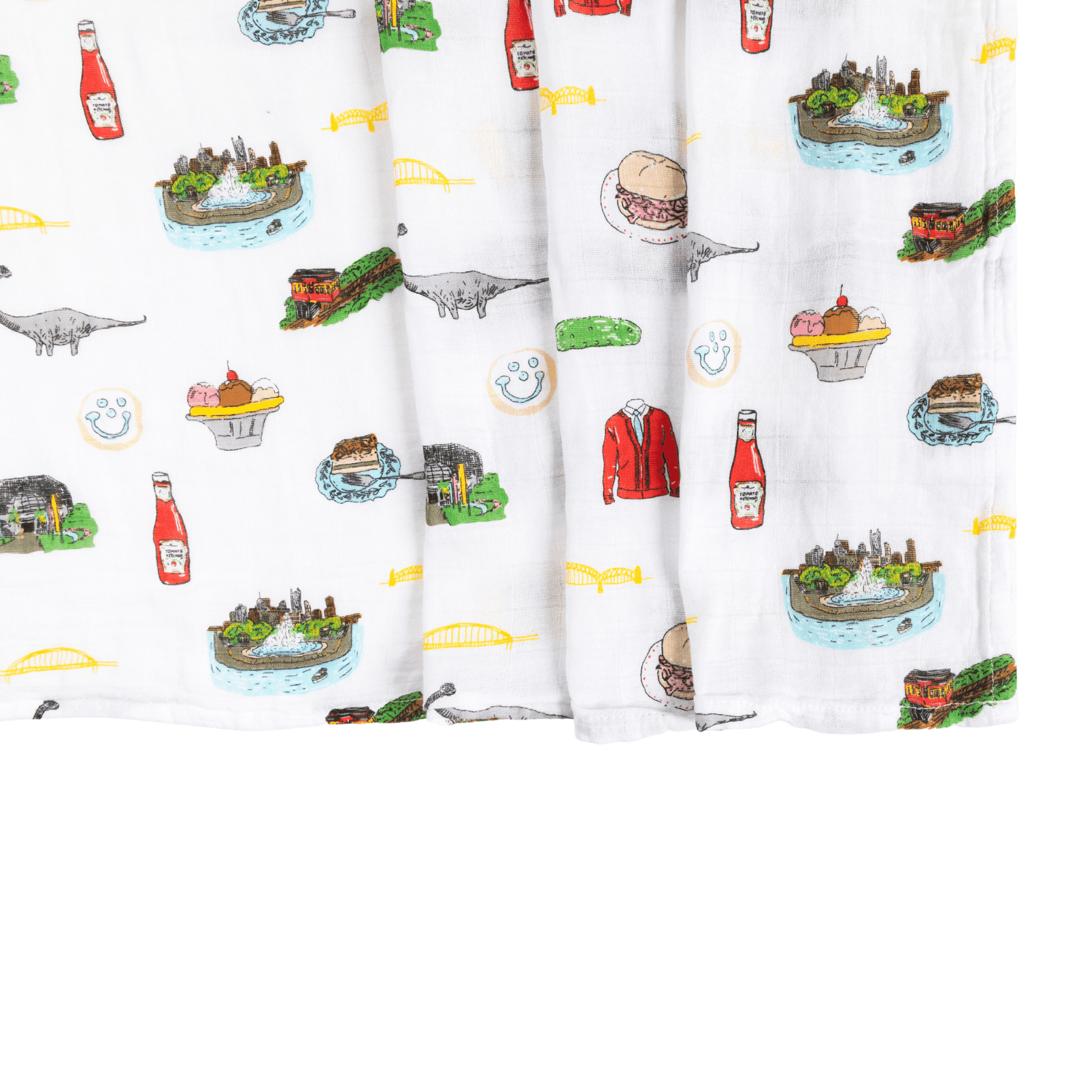 Muslin Swaddle Baby Blanket: Pittsburgh-thumbmail-1