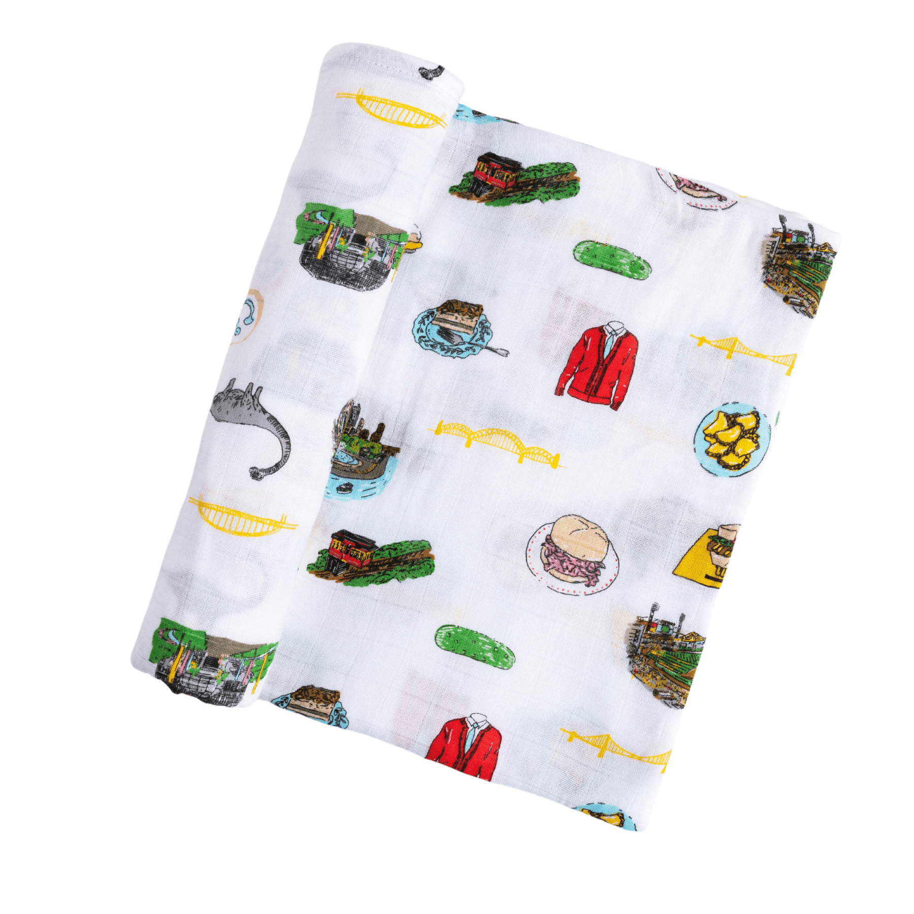 Muslin Swaddle Baby Blanket: Pittsburgh-thumbmail-9