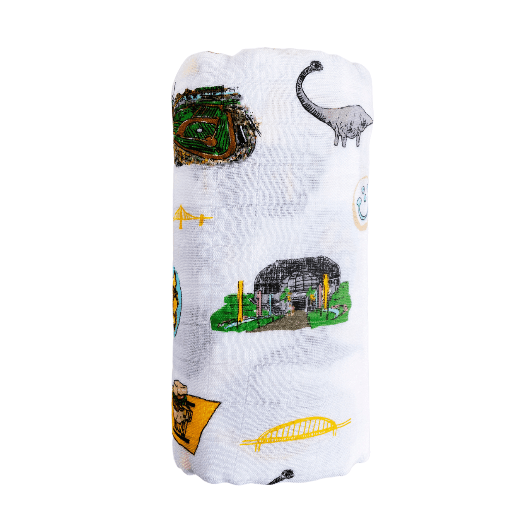 Muslin Swaddle Baby Blanket: Pittsburgh-thumbmail-2