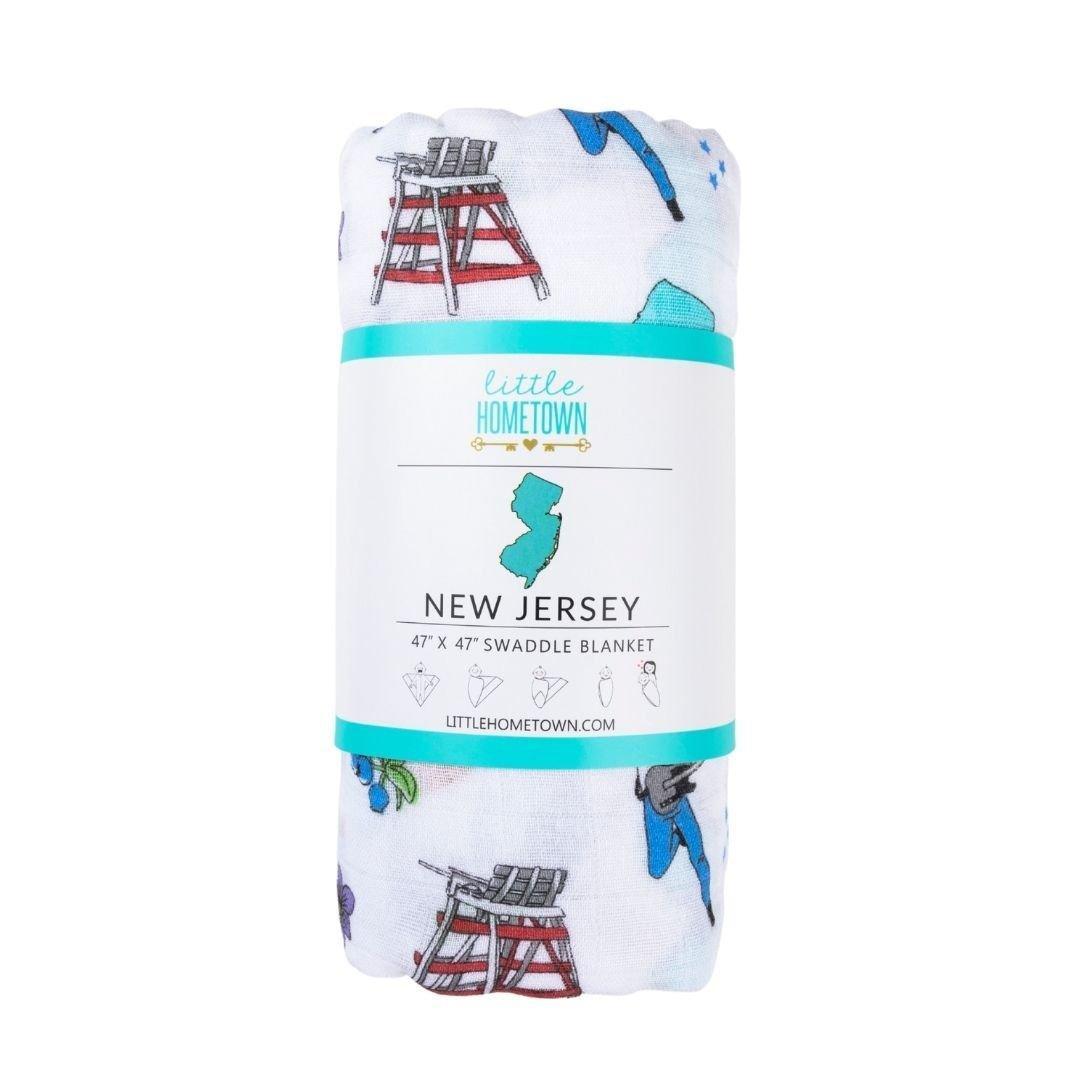 New Jersey Baby Muslin Swaddle Receiving Blanket-thumbmail-3