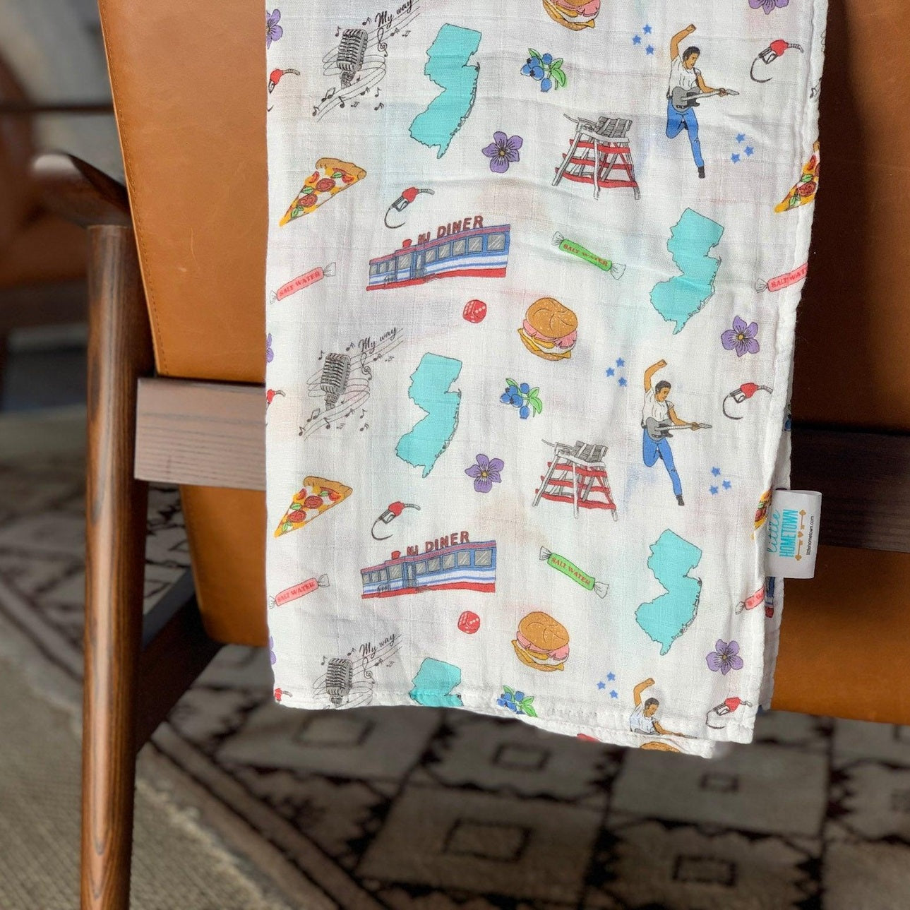 New Jersey Baby Muslin Swaddle Receiving Blanket-thumbmail-8