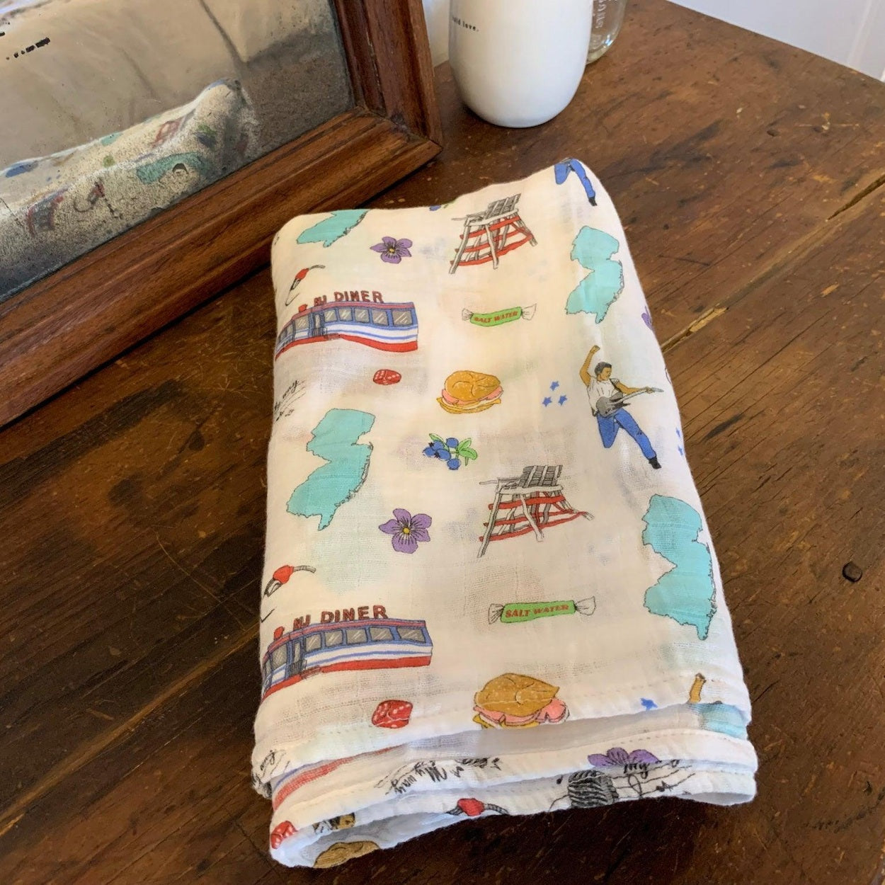 New Jersey Baby Muslin Swaddle Receiving Blanket-thumbmail-10