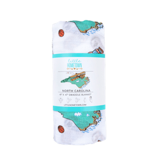 North Carolina Baby Muslin Swaddle Receiving Blanket-thumbmail-2