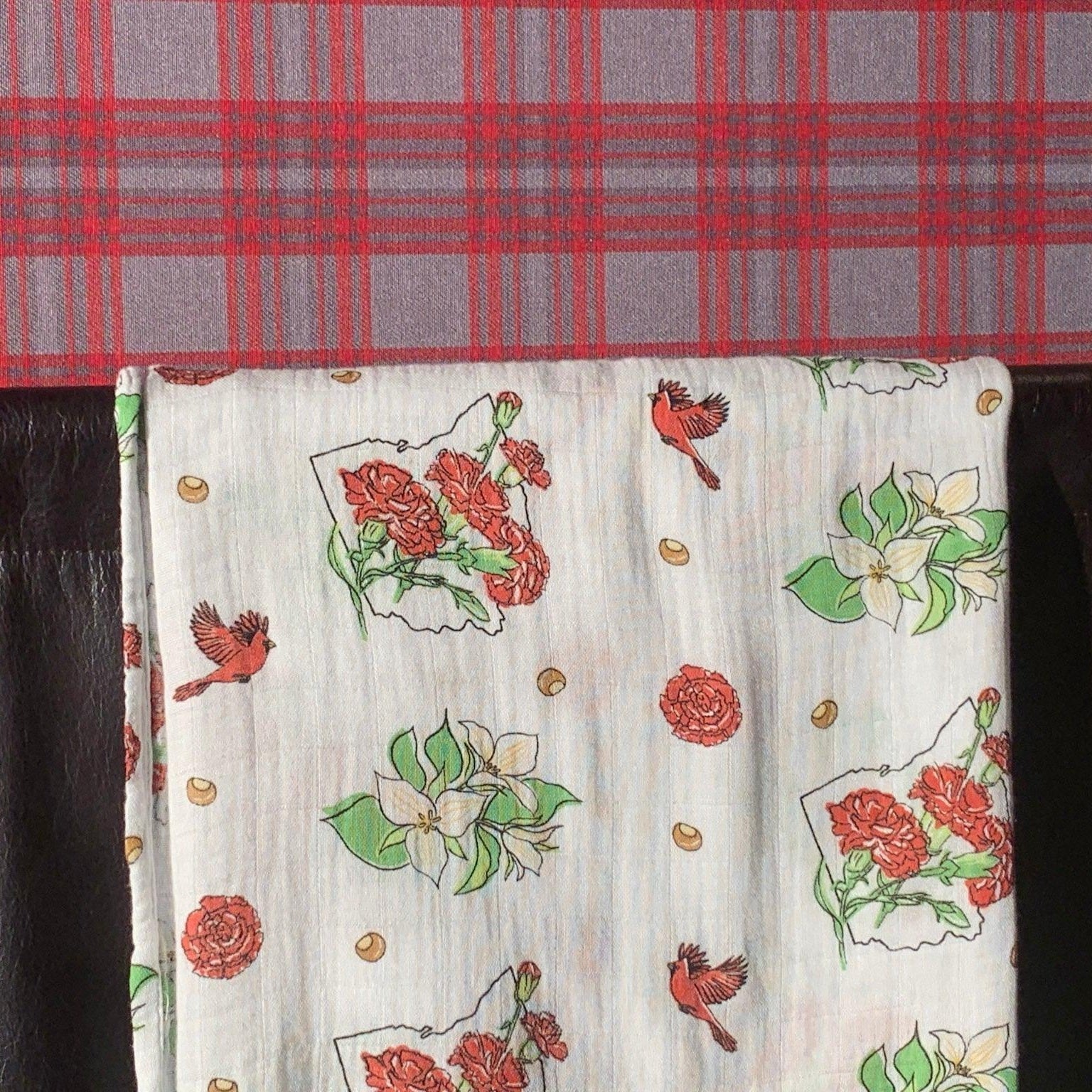 Ohio Baby Muslin Swaddle Receiving Blanket (Floral)-thumbmail-6
