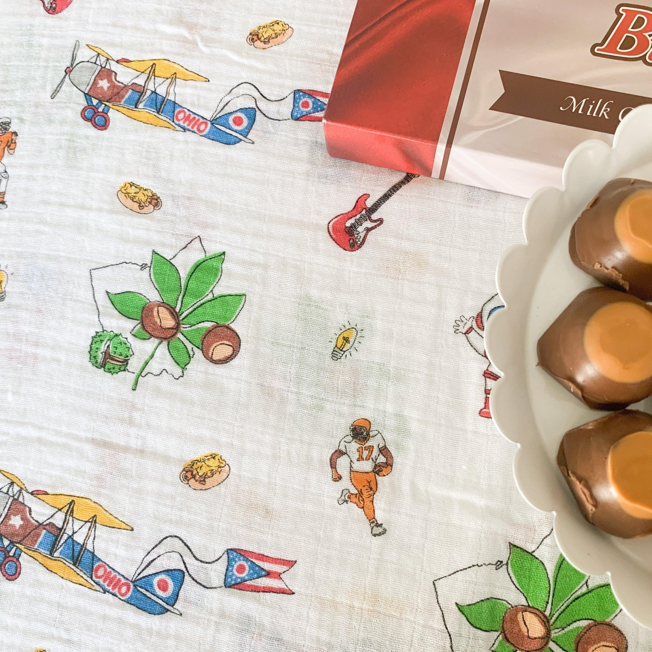 Ohio Baby Muslin Swaddle Receiving Blanket-thumbmail-3