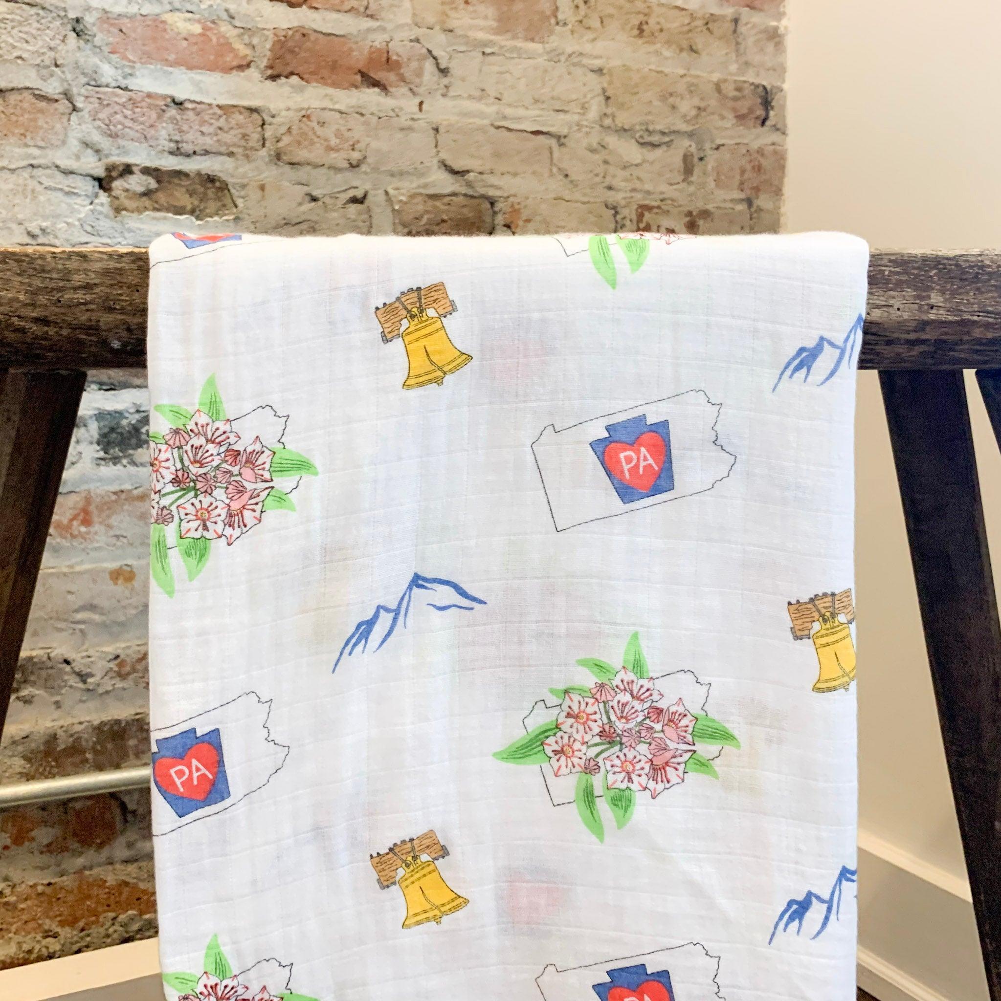 Pennsylvania Baby Muslin Swaddle Receiving Blanket-thumbmail-2