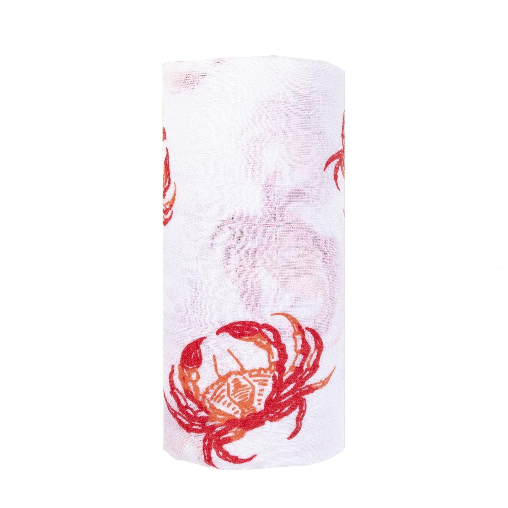Pink Crab Baby Muslin Swaddle Receiving Blanket-thumbmail-7