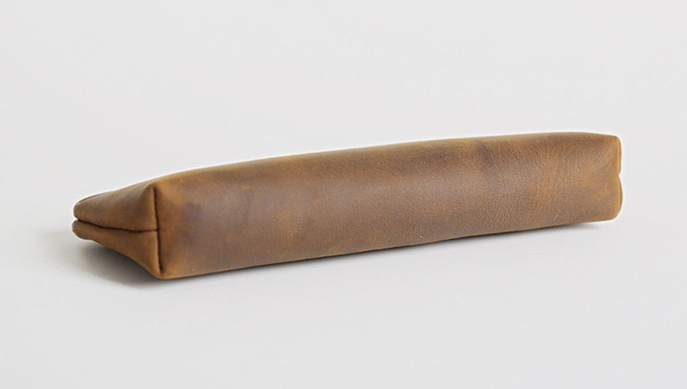 The Pallavi | Handmade Leather Pencil Case - Leather Makeup Bag-thumbmail-5