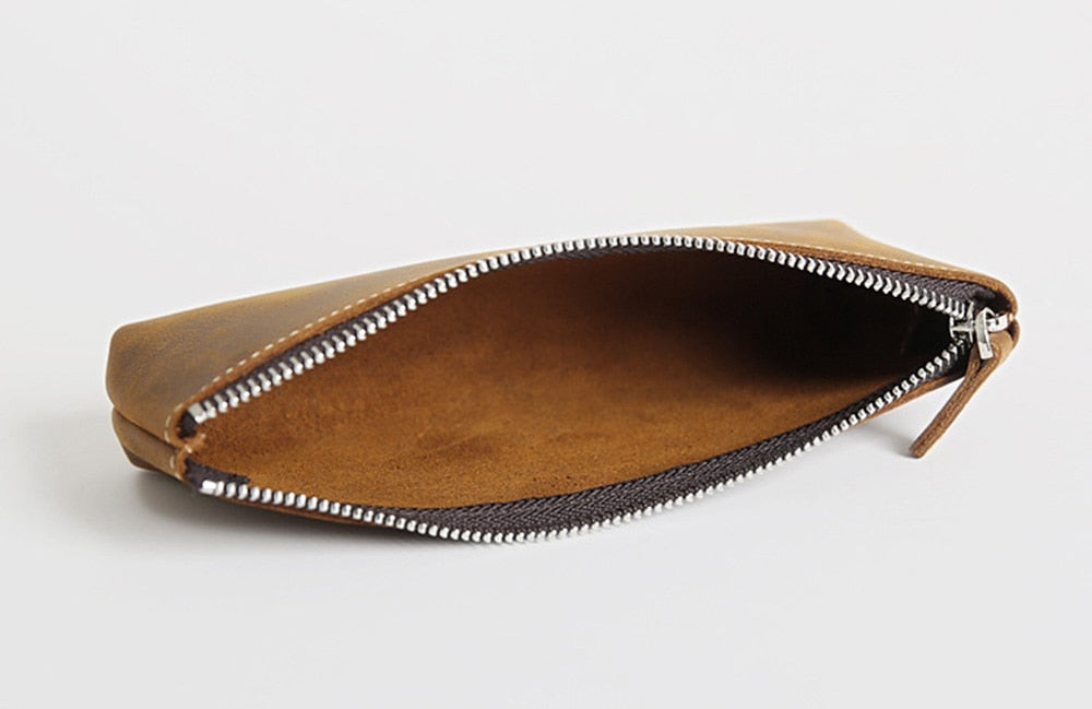 The Pallavi | Handmade Leather Pencil Case - Leather Makeup Bag-thumbmail-10