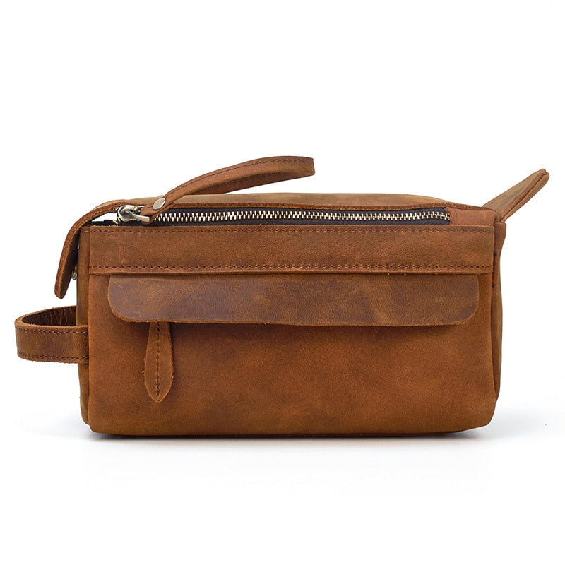 Dado Leather Dopp Kit | Handmade Leather Toiletry Bag-thumbmail-4