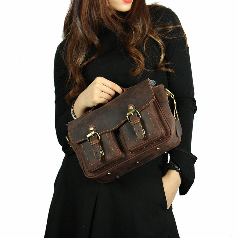 The Faust Leather Camera Bag | Crossbody Vintage Camera Messenger Bag-thumbmail-1