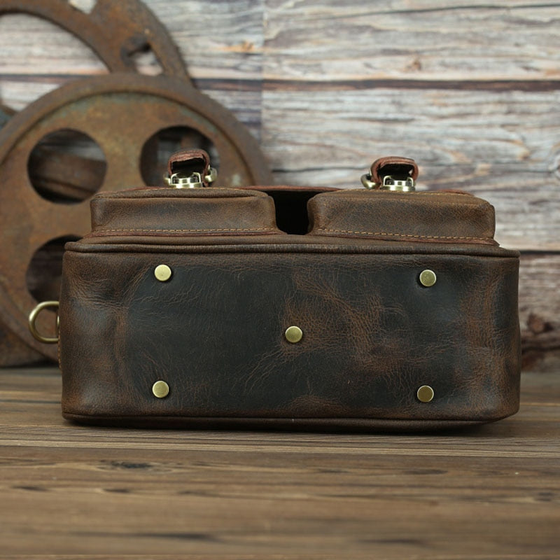 The Faust Leather Camera Bag | Crossbody Vintage Camera Messenger Bag-thumbmail-10