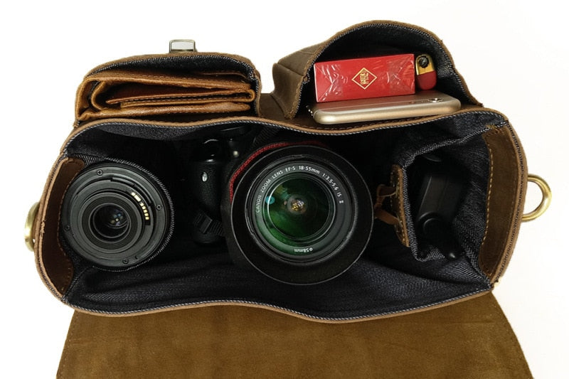 The Faust Leather Camera Bag | Crossbody Vintage Camera Messenger Bag-thumbmail-7