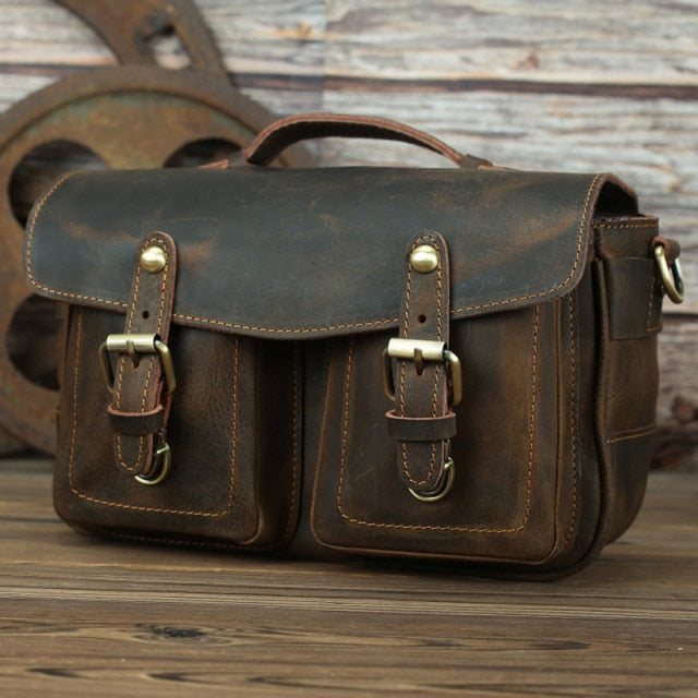 The Faust Leather Camera Bag | Crossbody Vintage Camera Messenger Bag-thumbmail-9