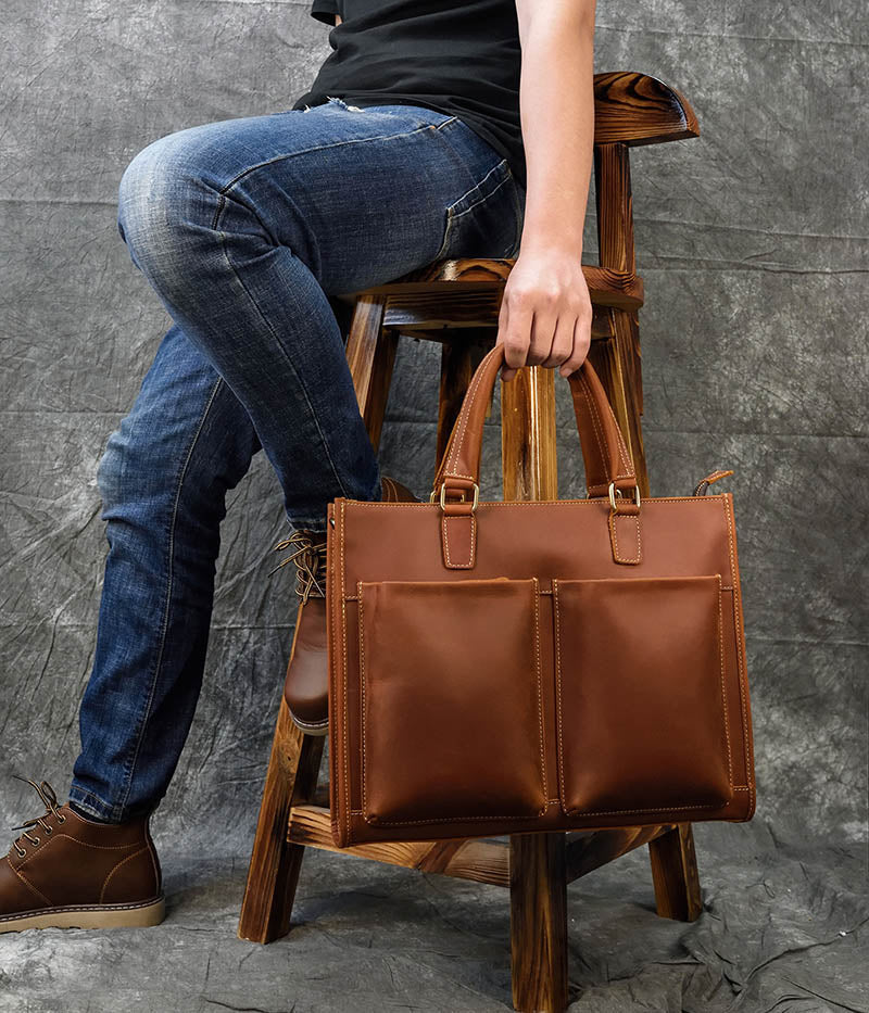 The Dagmar Leather Briefcase | Vintage Leather Messenger Bag-thumbmail-7