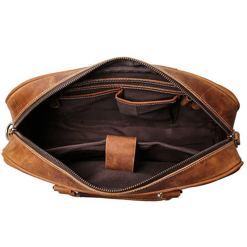 The Bjorn Leather Laptop Bag | Vintage Leather Briefcase-thumbmail-3