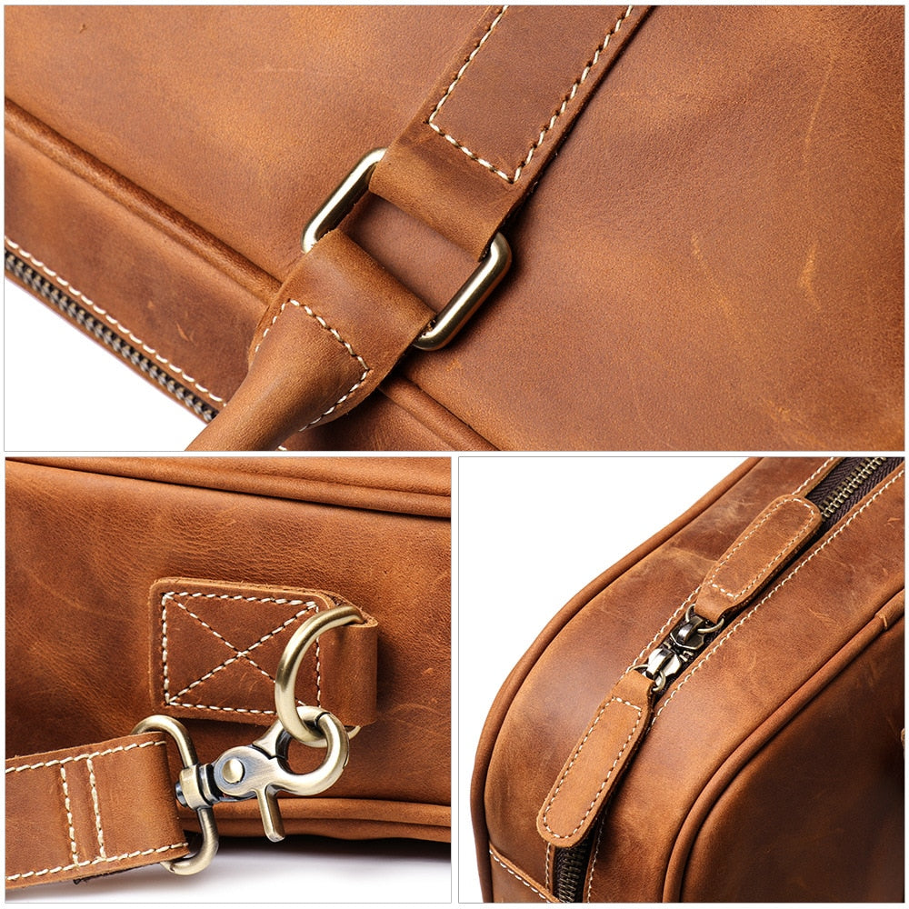 The Bjorn Leather Laptop Bag | Vintage Leather Briefcase-thumbmail-8
