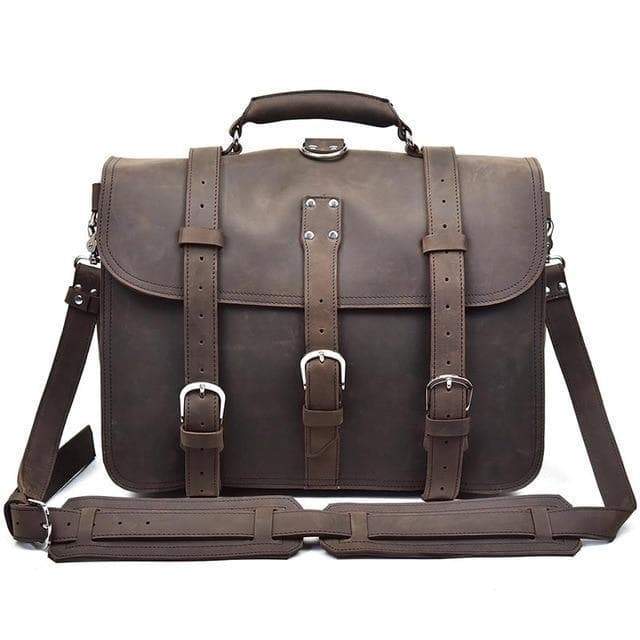The Gustav Messenger Bag | Large Capacity Vintage Leather Messenger Bag-thumbmail-1