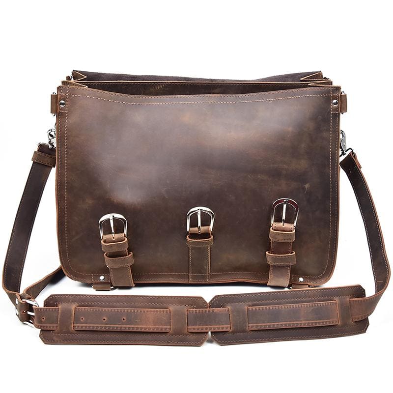The Gustav Messenger Bag | Large Capacity Vintage Leather Messenger Bag-thumbmail-9