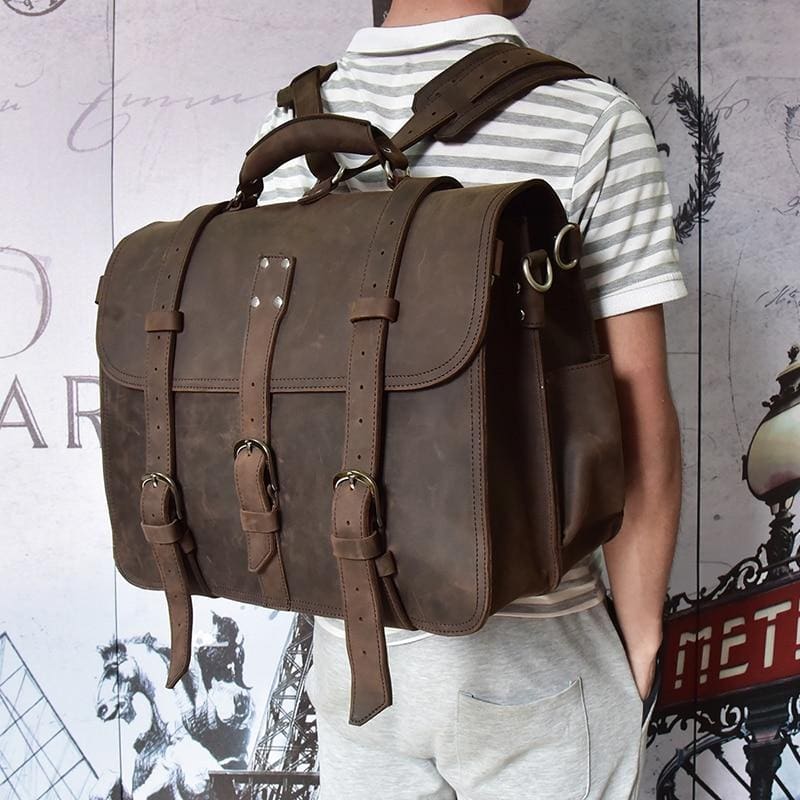 The Gustav Messenger Bag | Large Capacity Vintage Leather Messenger Bag-thumbmail-5