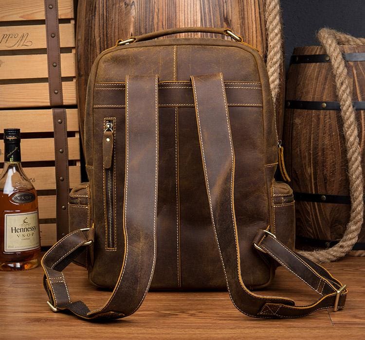 The Langley Backpack | Genuine Vintage Leather Backpack-thumbmail-1