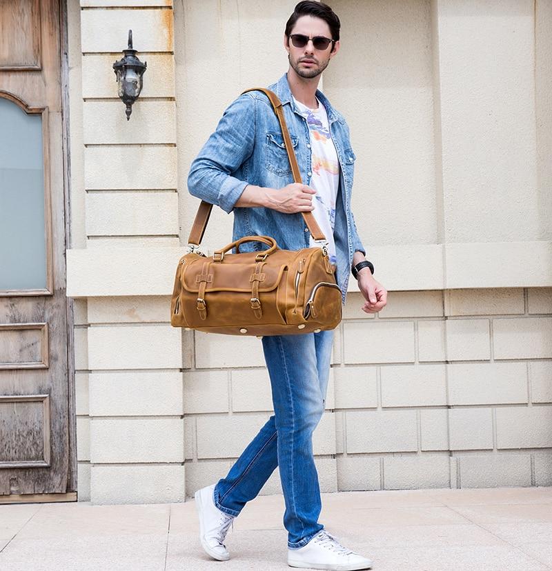 The Bard Weekender | Handmade Leather Duffle Bag-thumbmail-4