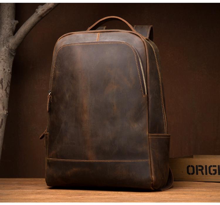 The Vernon Backpack | Genuine Vintage Leather Minimalist Backpack-thumbmail-8