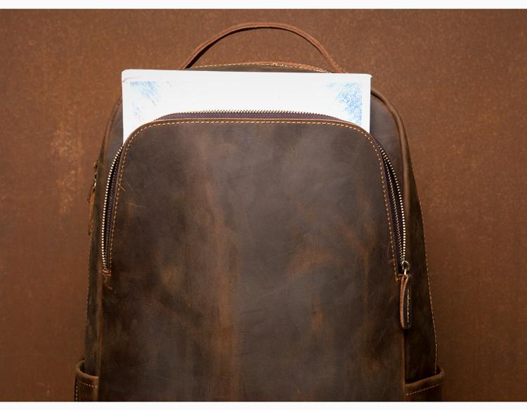 The Vernon Backpack | Genuine Vintage Leather Minimalist Backpack-thumbmail-3