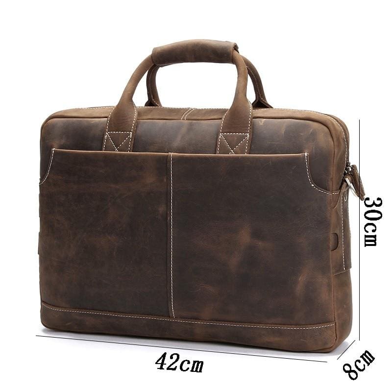 The Welch Briefcase | Vintage Leather Messenger Bag-thumbmail-8