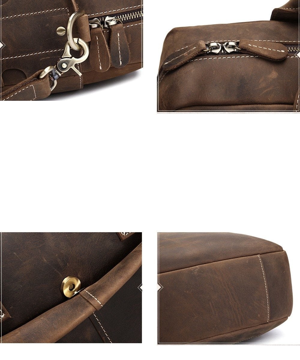 The Welch Briefcase | Vintage Leather Messenger Bag-thumbmail-1