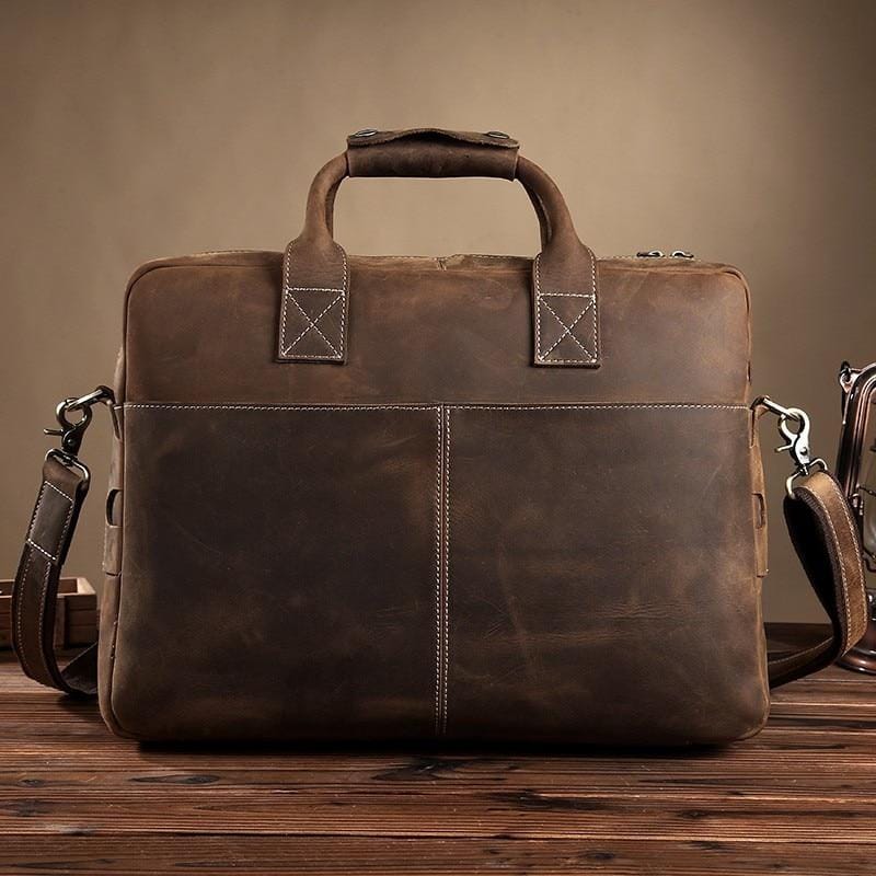 The Welch Briefcase | Vintage Leather Messenger Bag-thumbmail-6