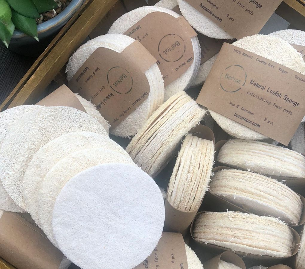 Natural Loofah Pads 5-Pcs-thumbmail-3