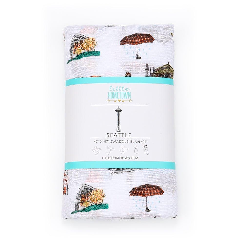 Seattle Baby Muslin Swaddle Receiving Blanket-thumbmail-1
